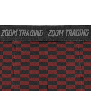 Zoom Trading Boxer pour homme à motif à carreaux rouge et noir, taille mi-haute, respirant, en maille - Product Image 4