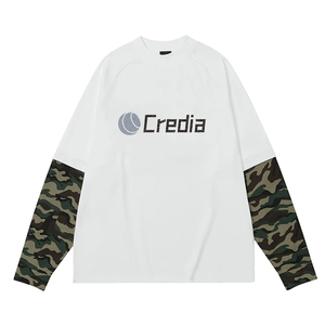 Dernier modèle de t-shirt de haute qualité à manches longues délavé à l'acide surdimensionné avec logo personnalisé pour hommes, à prix de gros - Product Image 5