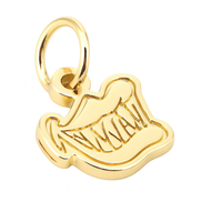 Pendentif unisexe personnalisé en acier inoxydable plaqué or pour petite marque ronde breloques avec nom gravé étiquettes de logo étiquettes en métal pour bracelet