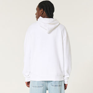 เสื้อฮู้ดดี้ผู้ชายแบบสั่งทำ เสื้อฮู้ดดี้ผู้ชายผ้าฝ้าย 100% แบบเรียบ สำหรับพิมพ์ลายโลโก้ลำลอง สำหรับทุกเพศ ทรงโอเวอร์ไซส์ ปักลาย เสื้อฮู้ดดี้ผู้ชาย - Product Image 2