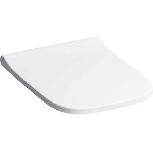 Couvre-siège de toilette carré Geberit SMYLE avec mécanisme de dégagement rapide et de fermeture douce, couleur blanche - GEBERIT - Product Image 1