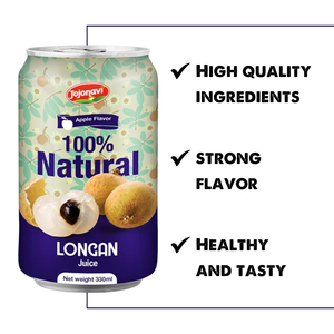 Fabricante de Jojonavi, venta al por mayor, zumo longan de 330ml con sabor a manzana, muestra gratis, Etiqueta Privada, OEM, ODM, zumo de frutas y verduras - Product Image 2