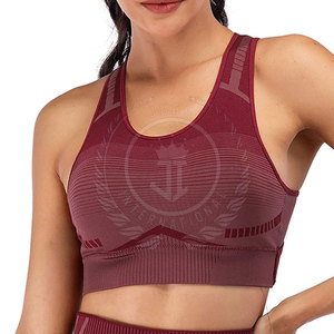 Low Price Best Selling Women's High Support Breathable Sports Bra <b>Adjustable</b> <b>Straps</b> Front Logo Quick Dry Yoga Adults Removable - Product Image 4