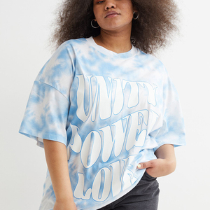 Alta calidad logotipo personalizado impresión mujer camiseta al por mayor cuello en V pantalones cortos manga camisetas - Product Image 6