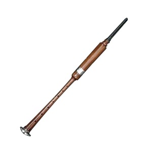 Rosewood Practice Chanter With Black Coating and Ivory Plastic Fittings Designed for Durability and Precise Sound Badges - Product Image 5