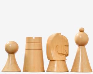 Pièces d'échecs commémoratives australiennes de style tournoi, ébonnées et en bois de buis, base du roi estampée - Product Image 3