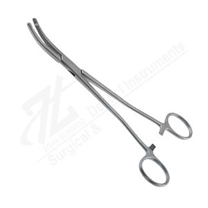 Pinzas de Histerectomía Heaney Curvas Planas de 203 mm de Largo, con una Diente, Manuales, de Acero Inoxidable, Instrumentos Quirúrgicos con Certificación CE - Product Image 1