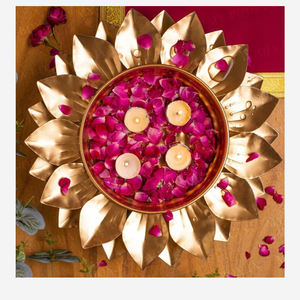 ที่วางเทียน urli ถ้วยแบบตอกด้วยการออกแบบที่ดีที่สุดที่วางเทียน urli แบบลอยได้ใช้ตกแต่งโต๊ะตามเทศกาลภายในบ้าน - Product Image 5