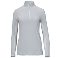Hauts de base pour femmes équestres de qualité supérieure pour l'équitation, antibactériens, respirants, en tissu spandex/polyester, coupe ajustée