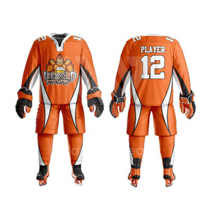 Uniformes de hockey sur glace pour hommes légers et respirants 100% polyester pour logo personnalisé Vente chaude OEM Uniforme de hockey sur glace - Product Image 4