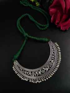 2025 joyería de moda Retro perla lentejuelas brillo Vintage collar conjunto pendientes con cuentas hecho a mano Vintage collar conjunto de joyería - Product Image 3