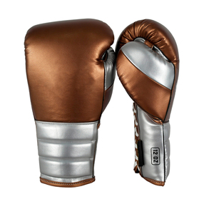 Gant de boxe en cuir métallique Logo personnalisé Combat professionnel Combat Kick Boxing - Product Image 1