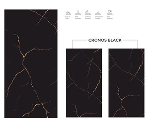 Nhà máy trực tiếp giá Nero MARQUINA tráng men sứ gạch lát sàn 24x48 cao cấp hiện đại cổ điển phòng tắm cách nhiệt firebrick - Product Image 1