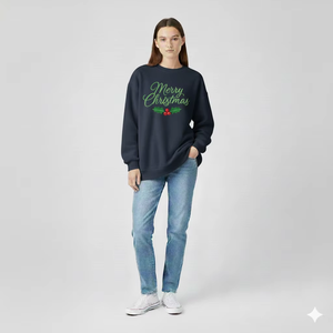 Women Winter Oversized Stand Collar Printed Sequined Badge Sweatshirt Cotton <b>Fleece</b> Relaxed Fit Casual <b>Top</b> - Product Image 1