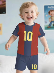 ชุดกีฬาฟุตบอลเด็ก ทนทาน ระบายอากาศได้ดี ชุดทีมขายส่ง เสื้อแข่งฟุตบอลคุณภาพสูง ปรับแต่งได้ ผ้าเนื้อเดียว 100% - Product Image 6