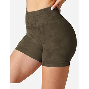 Short de sport taille haute pour femme avec poches respirantes contrôle du ventre entraînement Yoga Streetwear vente en gros Runnin - Product Image 4