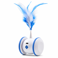 Jouet pour chat rotatif automatique, auto-motivant, rotation à 360°, plume interactive, LED rechargeable, jouet interactif pour animaux de compagnie, vente en gros