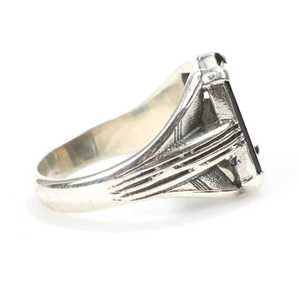 Men's 925 Sterling Silver Rectangular Onyx Stone <b>Ring</b> Bezel Setting Gift - Product Image 4