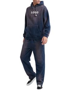 Movatextile ชุดวอร์มผ้าฝ้ายหนา2ชิ้นของผู้ชายทรงหลวมโลโก้ออกแบบได้ตามต้องการ - Product Image 4