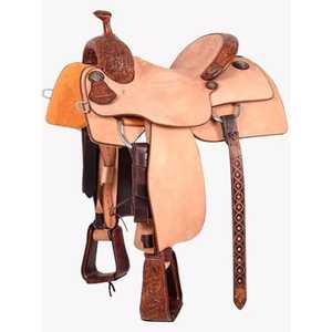 Hermosa nueva silla de carreras de barril de cuero occidental para caballos | Cómodo Durable Todos los tamaños Tachuela de caballo de calidad premium - Product Image 1