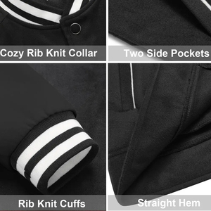 Fabricant de streetwear vente en gros de vestes de maroquinerie personnalisées veste universitaire Letterman grande taille homme hiver vintage école collège - Product Image 5