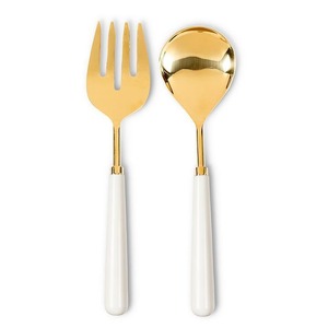 Modern Design Stainless Steel <b>Salad</b> <b>Server</b> Set Designer Handle Mirror Polish Serving Set - Product Image 3