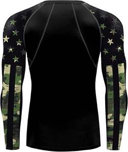 2025 personnalisé MMA Rash Guard chemise pour hommes à manches longues Compression Gym Wear Surf BJJ fournisseur OEM pour en vrac - Product Image 3