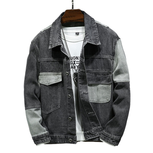 Veste en jean décontractée de marque tendance, logo personnalisé, grande taille, version coréenne, vestes pour hommes - Product Image 1