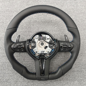 Volante Sportivo <span class=keywords><strong>M</strong></span> in Pelle Nera con Fondo Piatto per BMW F10 F30 F31 F32 F20 E90 E87 E92 X6 E71 X5 E70 F15 F16 - Product Image 5