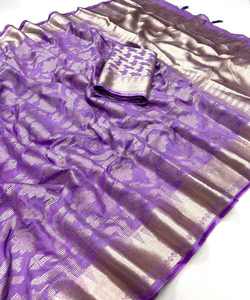 Sari de travail à paillettes scintillantes pour filles, idéal pour ajouter une touche d'éclat aux tenues de tous les jours - Product Image 2