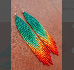 Fabriqué juste pour vous : Boucles d'oreilles perlées, longues, à dégradé de perles, style chandelier bohème - Product Image 2