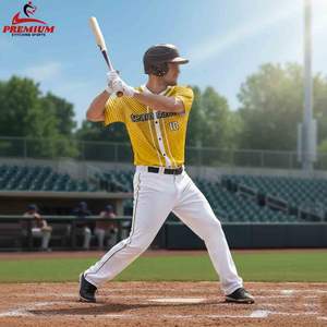 Maillot de baseball de la série Premium, tissu sergé haute densité, jersey de jeu cousu, maillot de baseball - Product Image 4