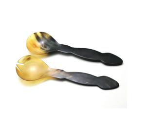 High-Polished Classic-Style Natural Buffalo Horn Salad Server Set Wedding Gift Kitchen Accessories and <b>Gadgets</b> for Parties - Product Image 1