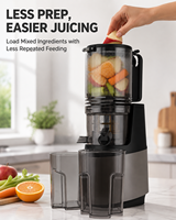 Extracteur de jus entièrement automatique à moteur DC avec séparation pulpe/jus, panneau de commande en anglais pour cuisine domestique