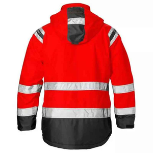 Gilet de sécurité personnalisé avec logo, classe 2 ANSI, pour hommes, haute visibilité, réfléchissant, imperméable, LED clignotante, vêtements de travail d'hiver 2025 - Product Image 1