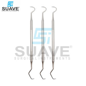 Nuevo instrumento dental de limpieza de dientes de doble extremo de acero inoxidable, juego de sondas dentales de buena calidad de SUAVE SURGICAL INSTRUMENTS - Product Image 3