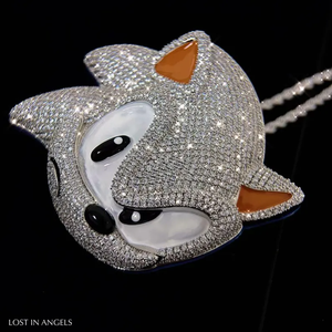 Elegante Colgante de Figura de Dibujos Animados con Moissanita en Diseño Plateado de Plata 925 para Joyería con Estilo - Product Image 5