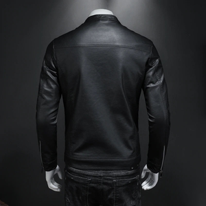 Blouson bombardier personnalisé de qualité supérieure veste en cuir noir ciré faite à la main veste en cuir véritable pour hommes - Product Image 6