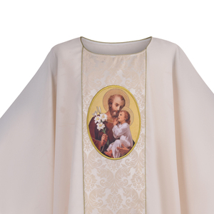 Chasuble mariale en tissu brocart avec fil d'argent, haute qualité, couleurs et tailles personnalisables, uniformes d'église FALAK IMPEX FI-CV-5 - Product Image 6
