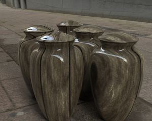 เครื่องช่วยเผาศพโลหะหินอ่อนสีเขียวเมทัลลิกวัสดุใส่เถ้ากระดูกสำหรับสัตว์เลี้ยง - Product Image 4