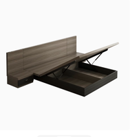 Lit en bois massif, best-seller, prix de gros direct usine, ensemble de meubles de chambre pour hôtel et appartement, lit double king size