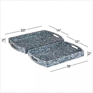 ถาดเสิร์ฟไม้พร้อมที่จับทองเหลืองทำให้เหมาะสำหรับการตกแต่งห้องครัวร่วมสมัยและการจัดงานเลี้ยงอาหารค่ำ - Product Image 3