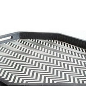 Bandeja de Servir Cuadrada Personalizada con Incrustaciones de Hueso |   Bandeja Tradicional de Madera con Incrustaciones de Nácar para el Hogar, Hospitalidad y Bodas |   Suministro al por Mayor - Product Image 2