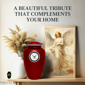 โกศเคลือบสีแดงที่ระลึกถึงอลูมิเนียมหรูหราพร้อมการเคลือบเมนาขนาดใหญ่ (220 Cu ใน) และตัวเลือกของที่ระลึก (3 Cu ใน) - Product Image 5