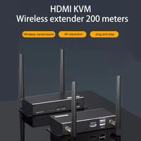 SYONG Extendeur KVM HDMI sans fil 4K 200m, prend en charge le mode un-vers-plusieurs et plusieurs-vers-un, IR, Wifi 5G, convertisseur USB HDMI avec Plug and Play