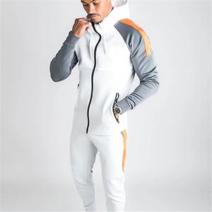 Chándal cómodo para hombre, chaqueta con cremallera completa y pantalones para correr, conjunto diseñado para entrenamiento deportivo, correr al aire libre y relajado - Product Image 4