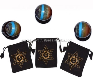 Sphère pour chakras, en acier inoxydable, 7, accessoire de mode - Product Image 1