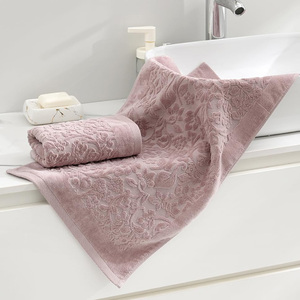 Collection d'hôtels Serviettes Jacquard Serviettes de bain douces absorbantes en coton Utilisation pour la salle de bain Ensemble Jacquard élégant décoratif de qualité supérieure - Product Image 2