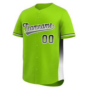 Jersey de béisbol con botones y Media manga sublimada de poliéster 100%, fabricante profesional de uniformes de béisbol personalizados - Product Image 2