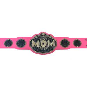 WWE MMA CHAMPION เข็มขัดหนังแท้ UFC แท้ดีไซน์สายสีชมพูตามสั่ง - Product Image 1